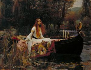 The Lady of Shallott by John William Waterhouse 1888 Oil on Canvas  Currently:Tate Britain, London, England, UK